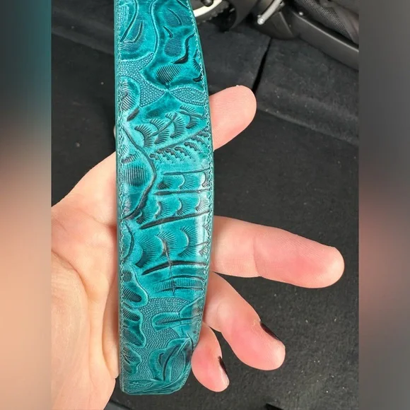 Justin Boots Teal and Silver Women's Belt - Picture 10 of 14